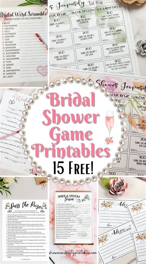 Free Printables For Bridal Shower