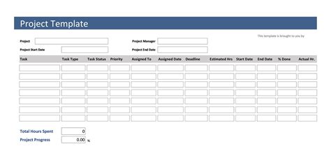 Free Project Tracking Template
