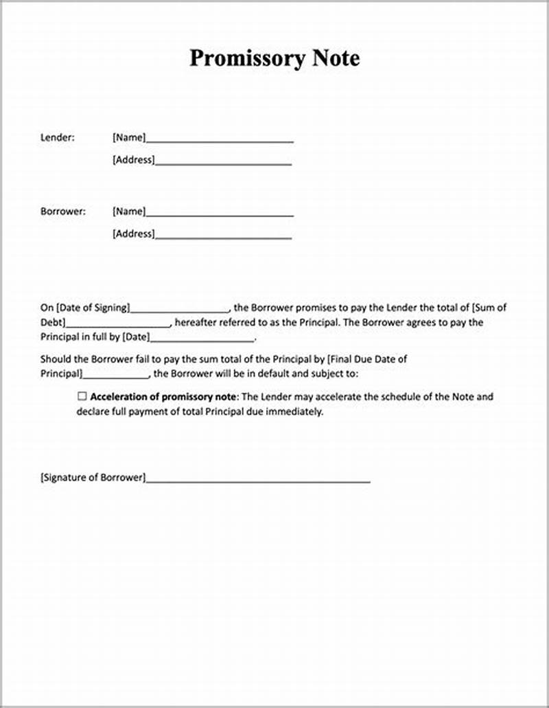 Free Promissory Note Form