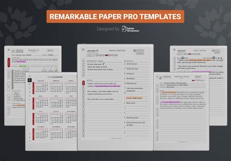 Free Remarkable Paper Pro Templates