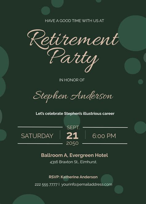 Free Retirement Invitation Templates