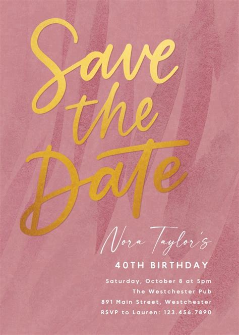 Free Save The Date Templates For Birthdays