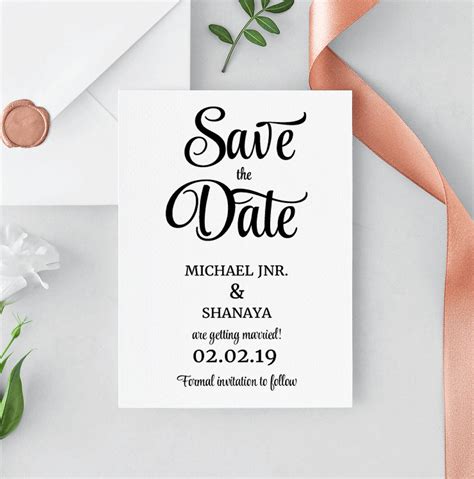 Free Save The Date Templates Wedding