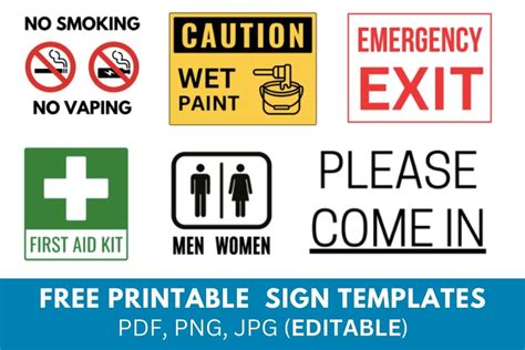 Free Signage Templates