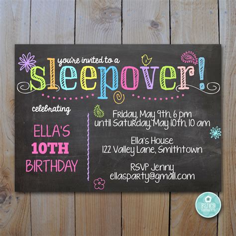 Free Sleepover Invitation Template