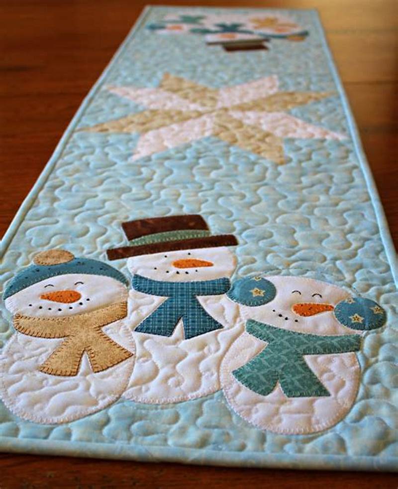 Free Snowman Table Runner Quilt Pattern