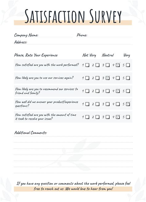 Free Survey Template