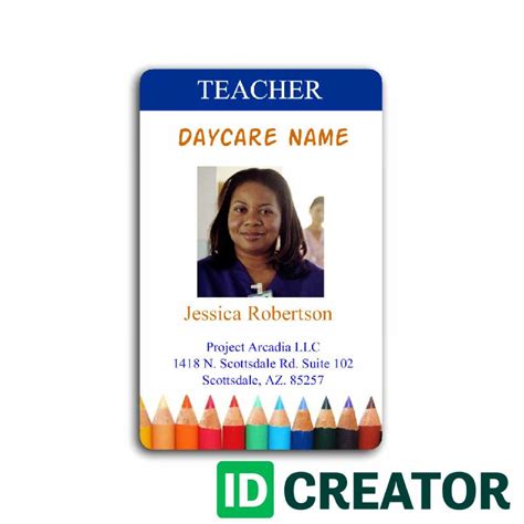 Free Teacher Id Card Template