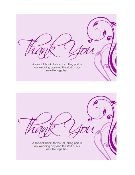 Free Thank You Card Template