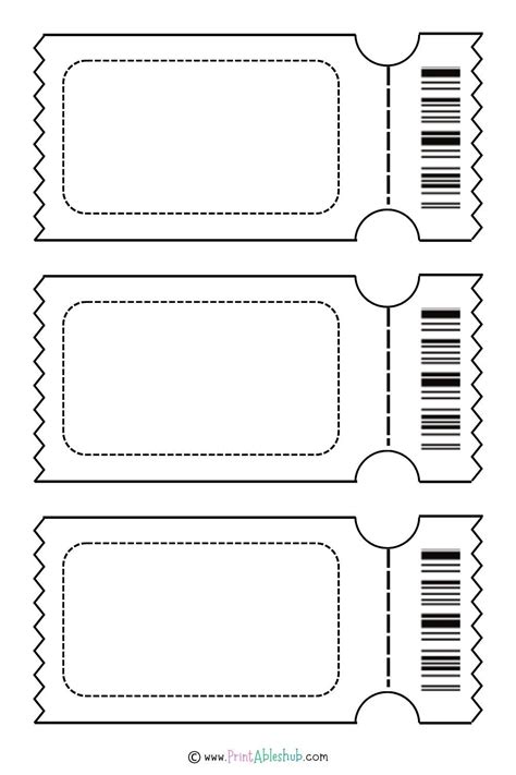 Free Ticket Template To Print