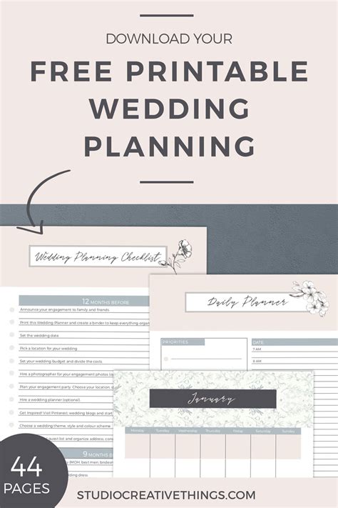 Free Wedding Planner Printable