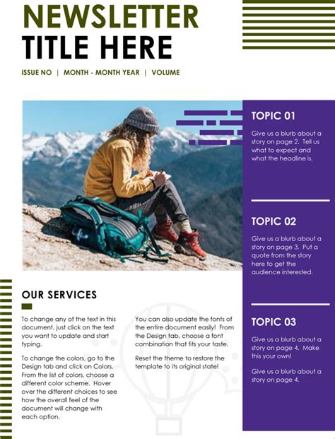 Free Word Newsletter Templates