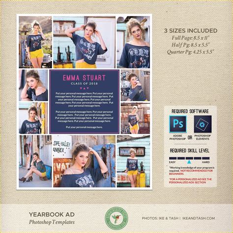 Free Yearbook Ad Templates