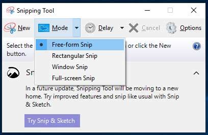 Free-form Snip