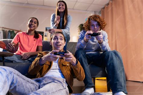 Friends Playing Games