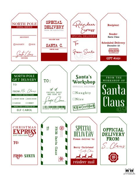From Santa Tags Printable