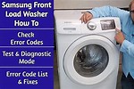 Front Load Washer Troubleshooting