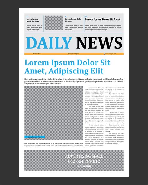 Front Page Newspaper Template