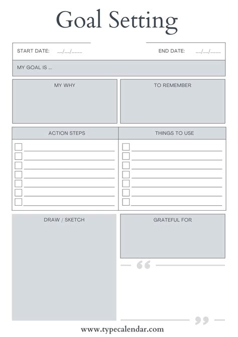 Full Focus Sample Goal Templates