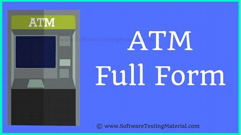Full Form Of Atm In Computer Networking