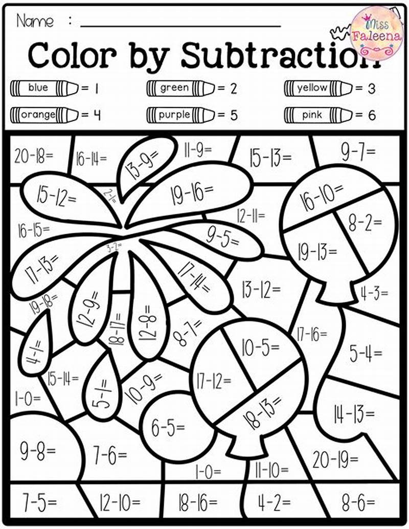 Fun Coloring Math Worksheets For 1st Graders