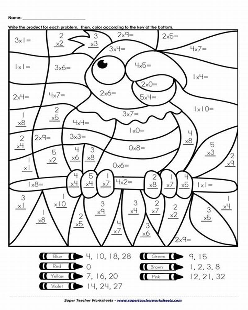 Fun Math Coloring Worksheets For 5th Grade