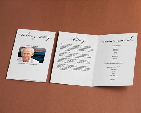 Funeral Service Bulletin Template