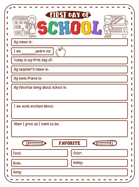 Funny Activities For First Day Classroom Classes Printable