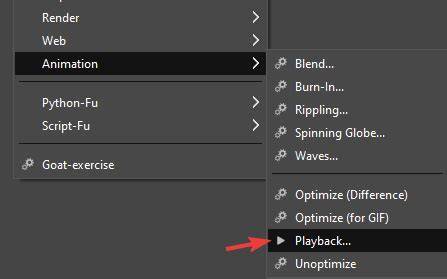GIMP Animation Playback