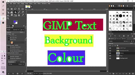 GIMP Text Color Swatch