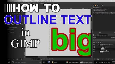 GIMP Text Outline