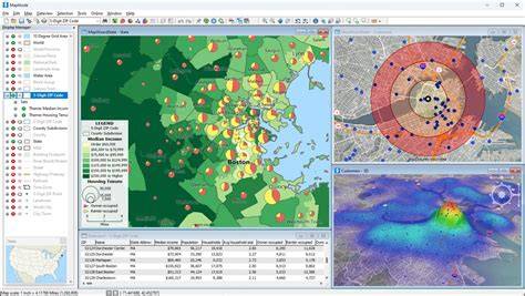 GIS map on computer