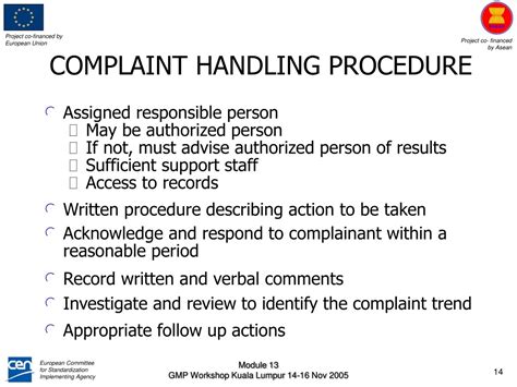 GMP Complaint Handling