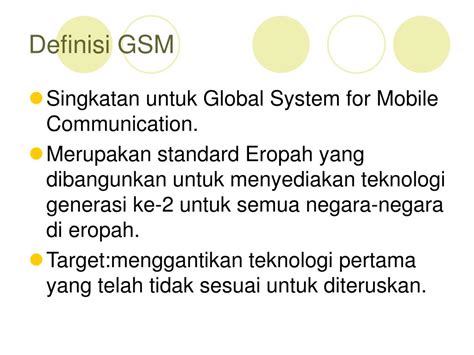 GSM singkatan