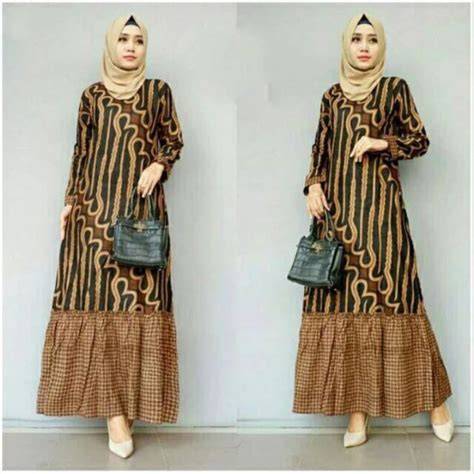 Gamis Batik Rok Rempel
