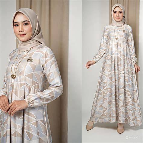 Gamis Berlapis yang Elegan