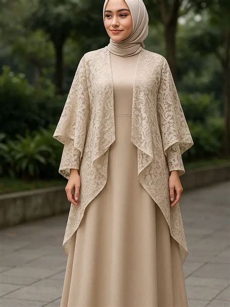Gamis Brokat Modern Elegan