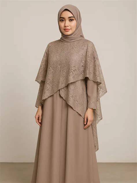 Gamis Layer Depan Elegan