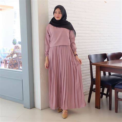 Gamis Maxi Plisket Trendi