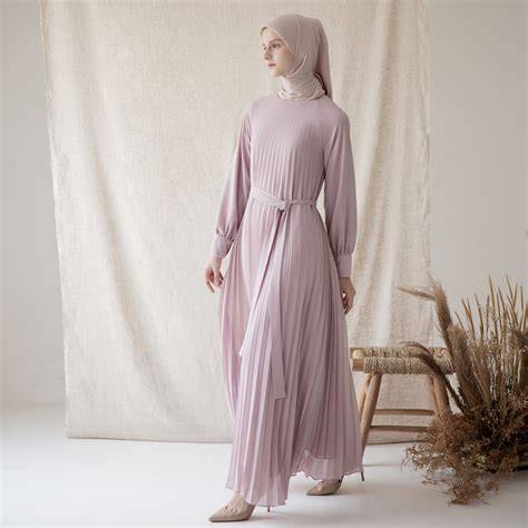 Gamis Pleats Halus Elegan
