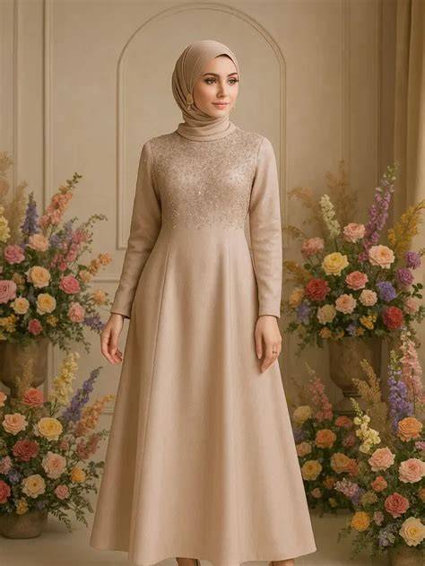 Gamis Simple Mewah 2025 Tren