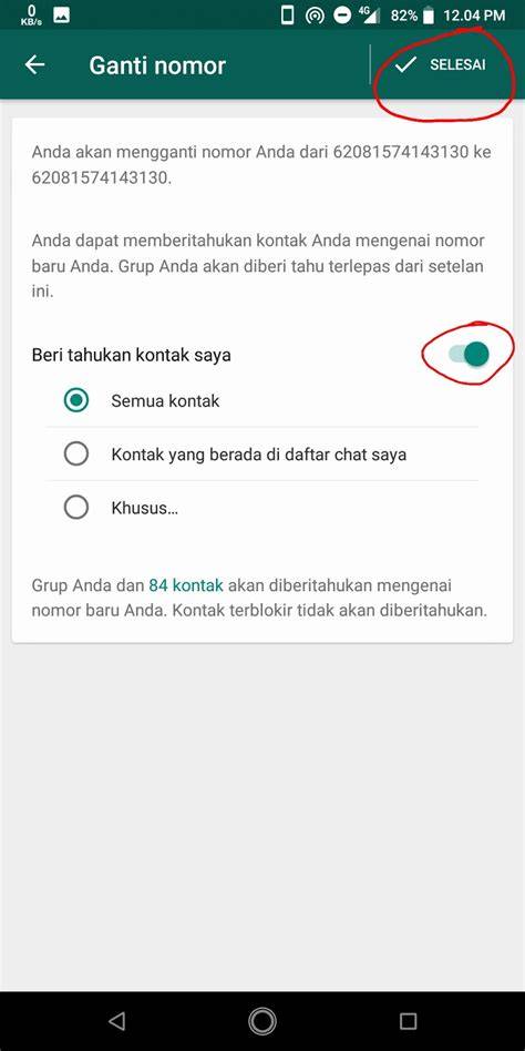 Ganti Nomor WA