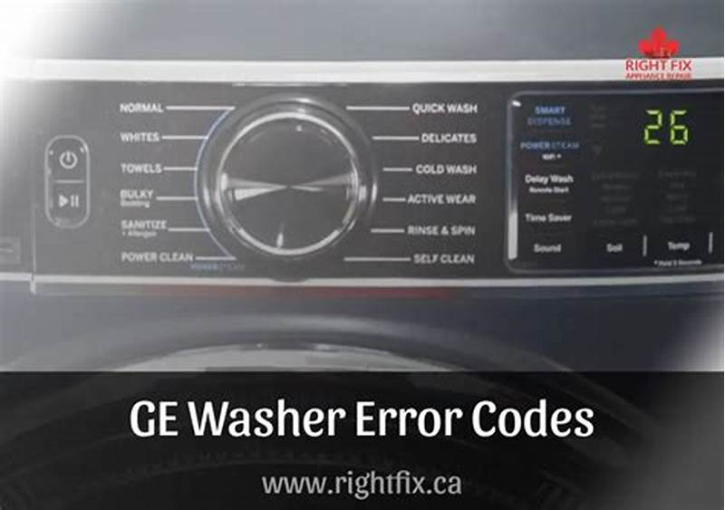Ge Top Load Washer Error Code Chart