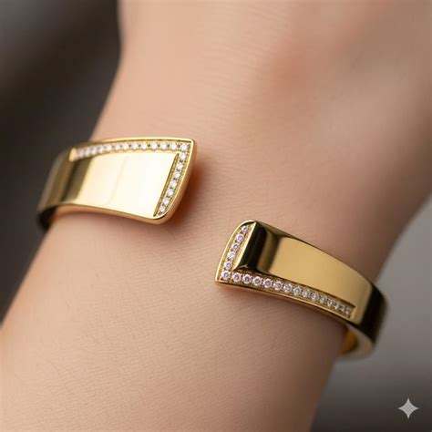 Gelang Emas Cuff Minimalis