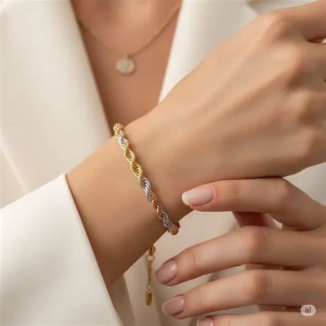 Gelang Tri-Color Rope Chain