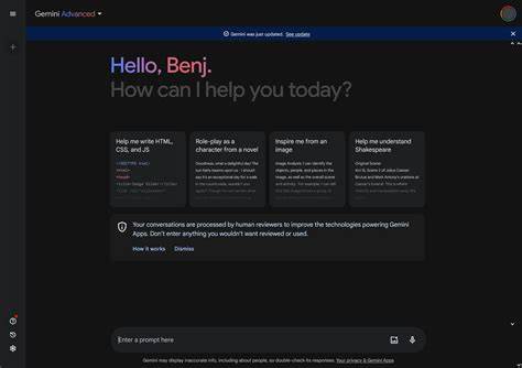 Gemini AI interface