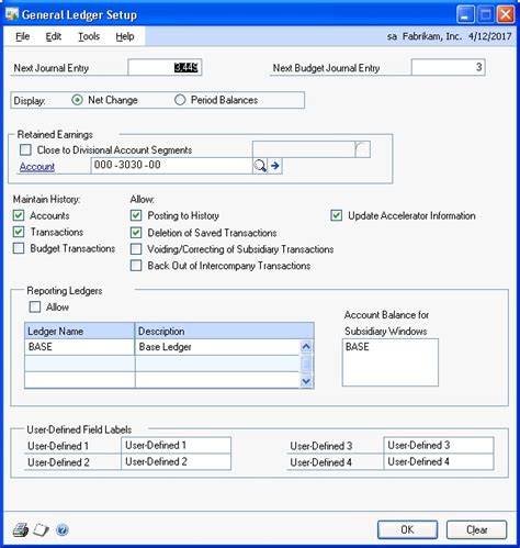 General Ledger Adjustment