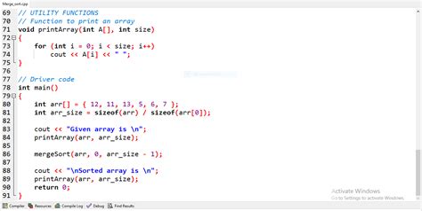 Generic Template Functuon Sort For Arrays Using N C++