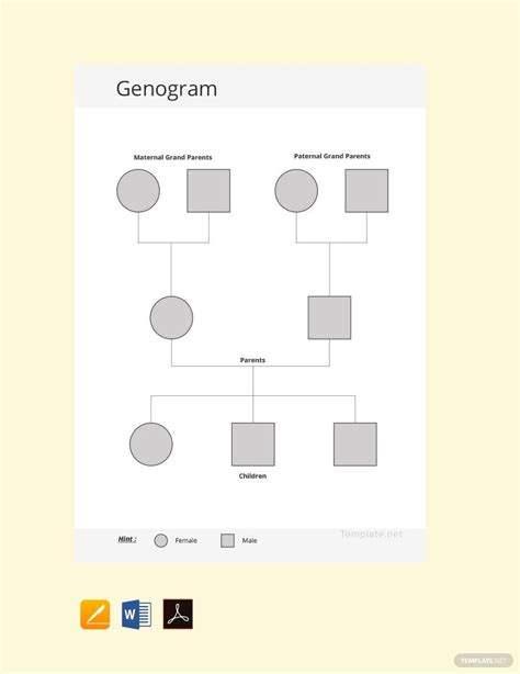 Genogram Template Word