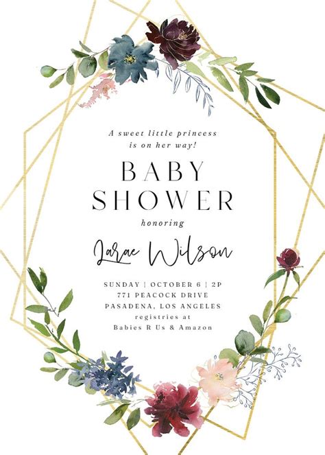 Geometric Baby Shower Invitation